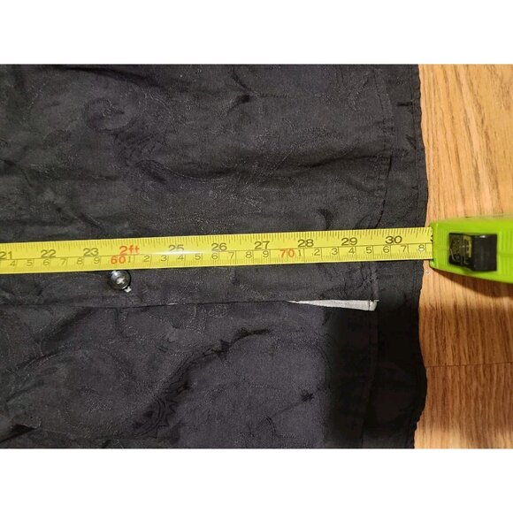 Au Noir Men Dress Shirt Black Long Sleeves Size 6 Pre-Owned - Picture 9 of 9